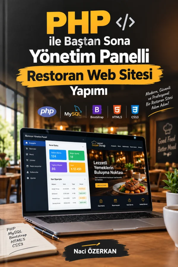 PHP ile Baştan Sona Yönetim Panelli Restoran Web Sitesi Yapımı